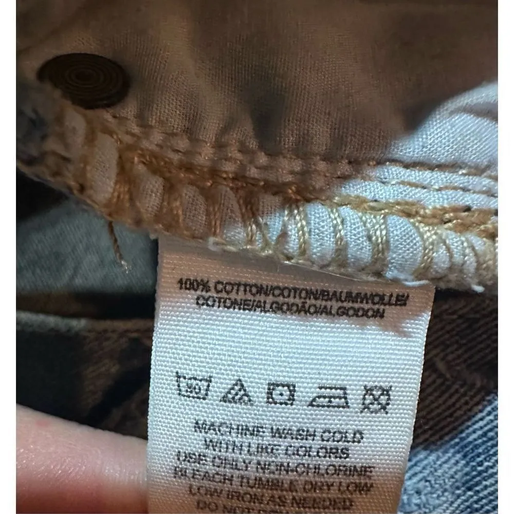 Free People Lacey Cut Off Denim Jean Shorts Distressed Light Blue Faded - Image 11