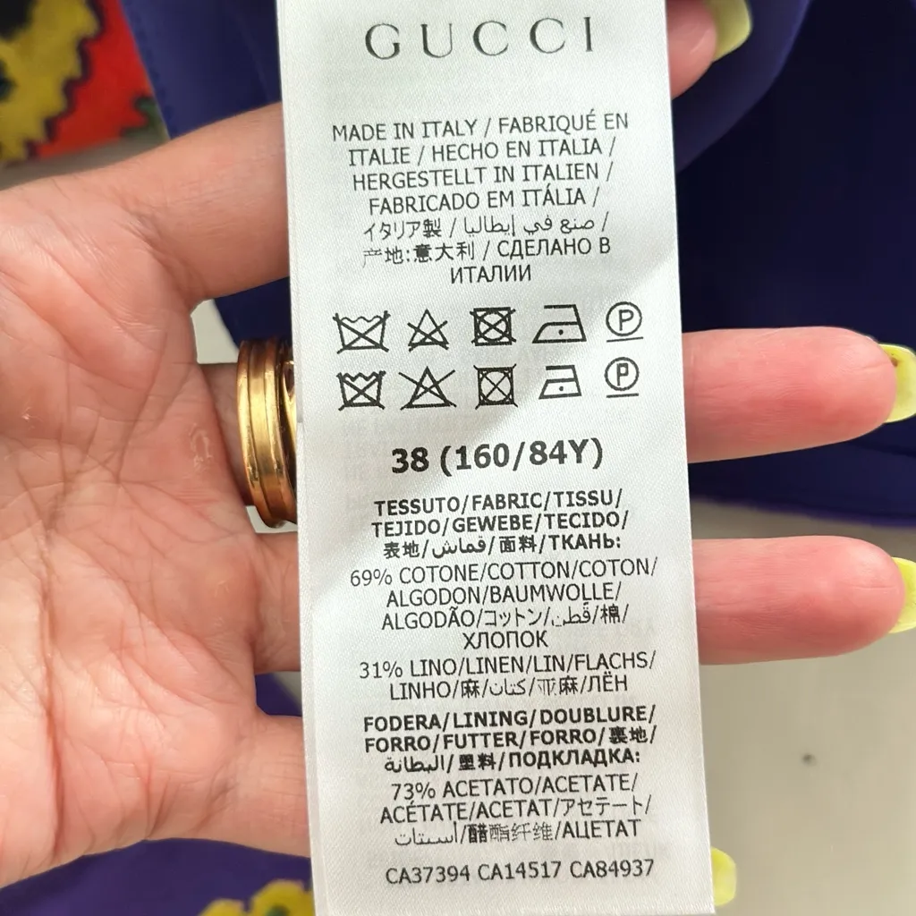 NWT Authentic Gucci cashew/paisley one shoulder women croptop/italy38 - Image 9