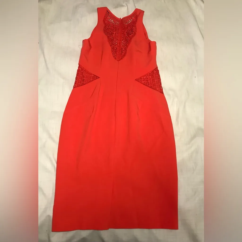 Karen Millen Vibrant Red cutout sheath Dress size 10 - Image 2