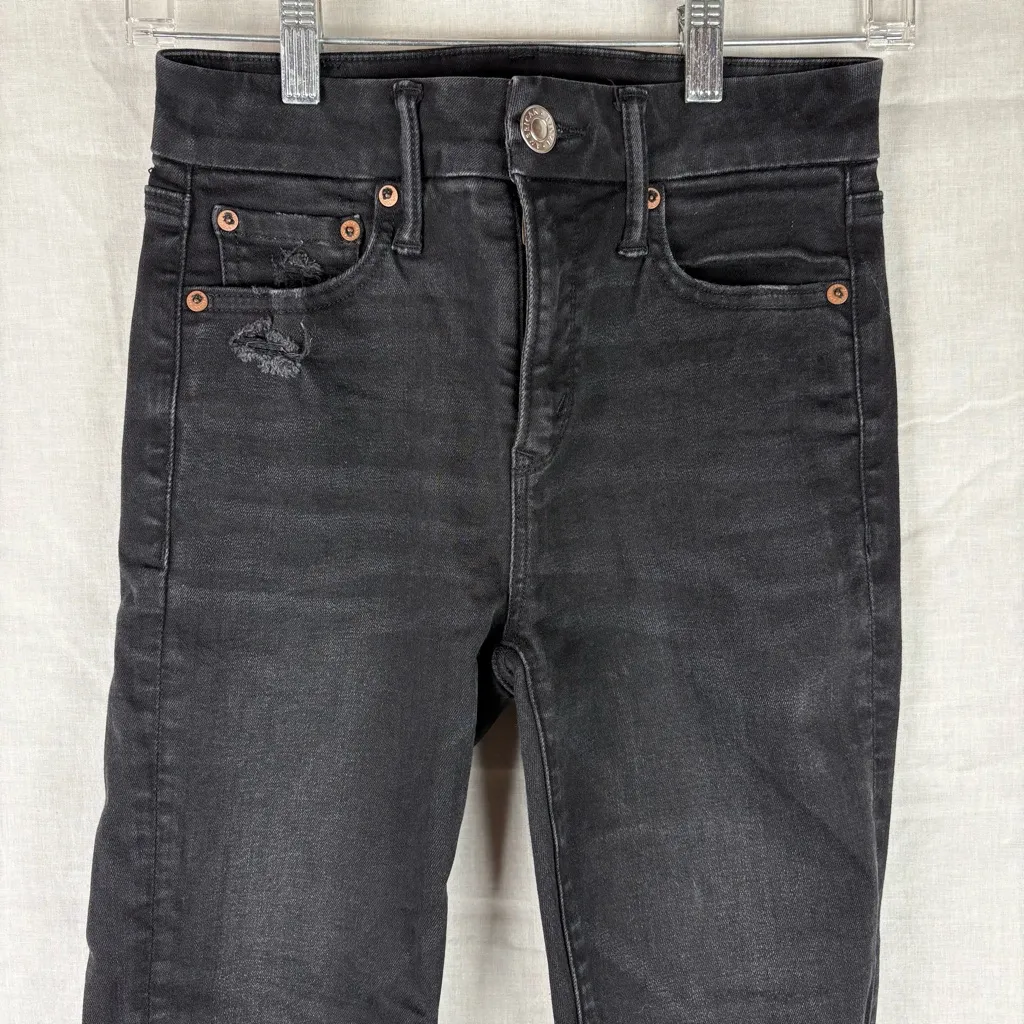American Eagle Luxe High-Rise Distressed Black Jegging Size 0 - Image 2