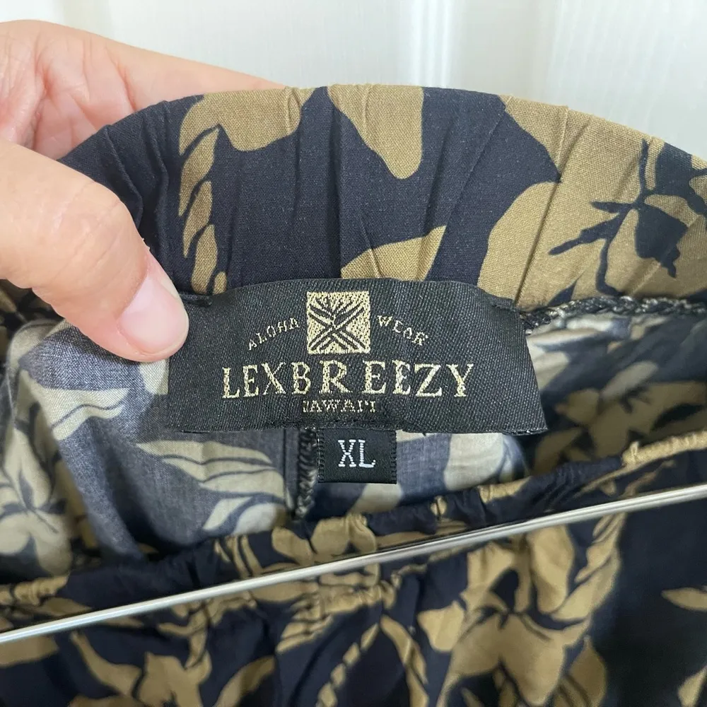 Women’s Lexbreezy Hawaii Hele Palazzo Pant Naupaka Size XL Black - Image 5