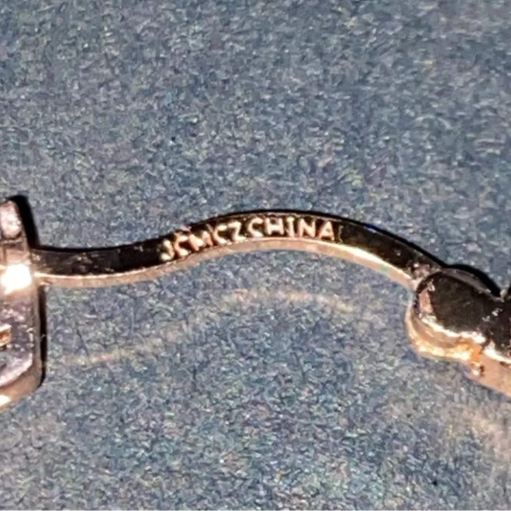 JCM CZ rose gold tone earrings - Image 3