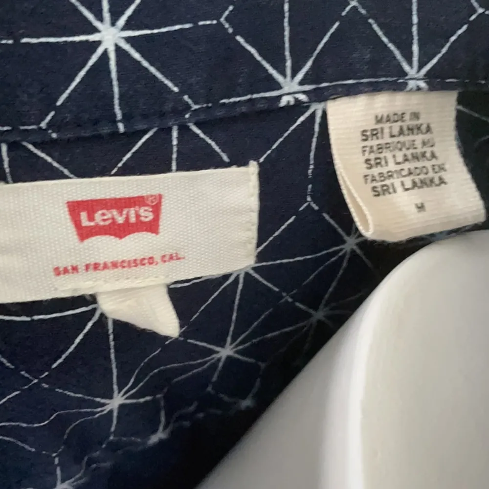 Levi’s Asterisk star print navy & white romper MD - Image 5