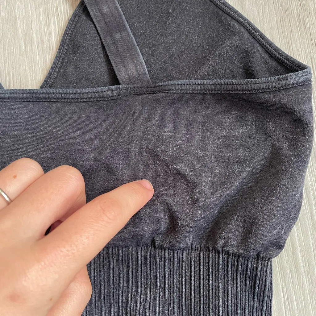 Free People Movement Good Karma Crop Tank Washed Black XS/S - Image 4