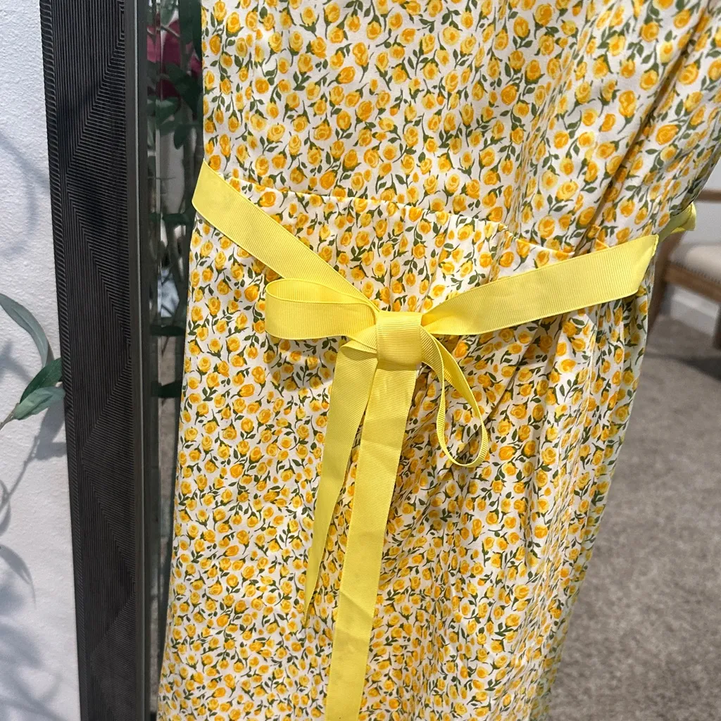 Madison Leigh Yellow Floral Midi Dress - Image 2