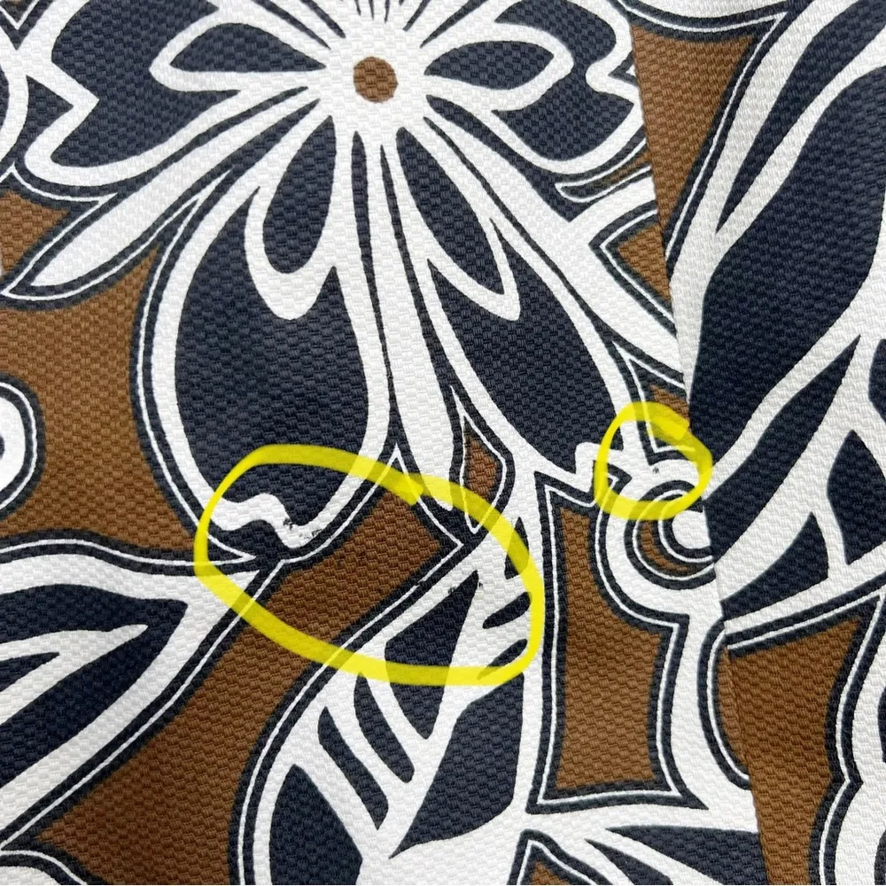 NWT WD.NY Brown Black Leaf Scroll Print Embellished Neckline Sheath Dress - Image 8