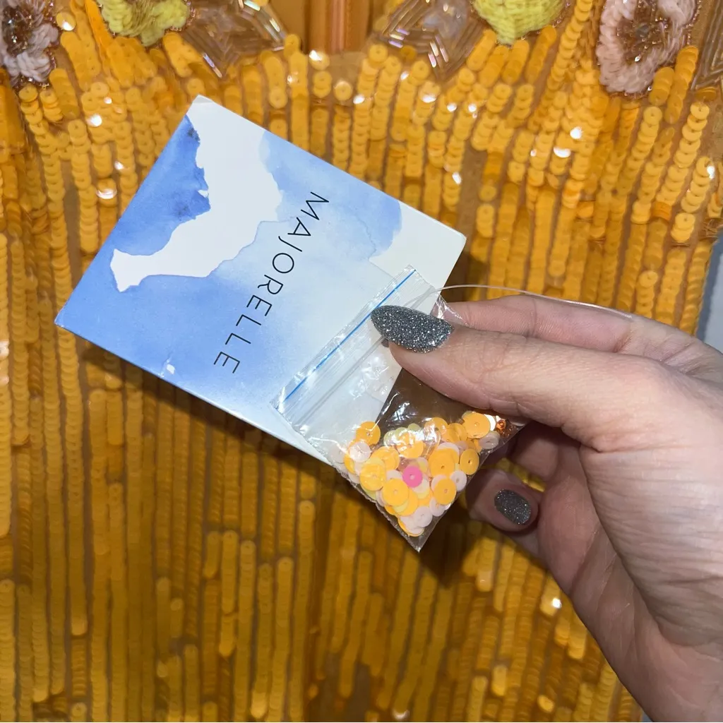 Majorelle Cal Flower Embellished Mini Dress In Sherbert Orange - Image 15