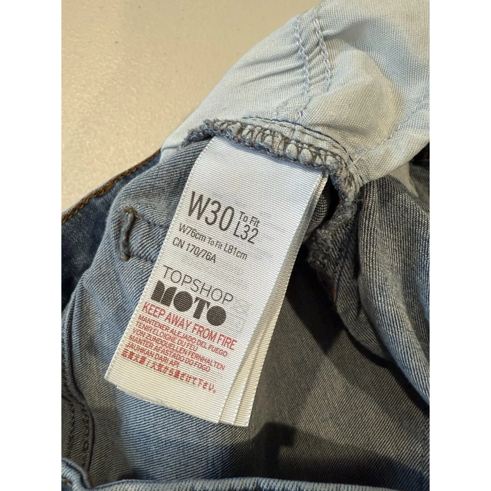 Topshop Jeans Women 26" Medium Wash Stretch Denim Mid Rise Travel Skinny Preppy - Image 3