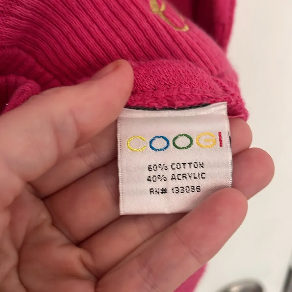 Coogi  Sweater women’s  L‎ Pink Cardigan V Neck Grandpa Button Front Vintage 90s - Image 6