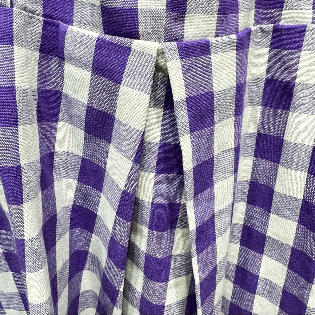 Purple & White Gingham Checked ModCloth Dress by Ixia Western Sleeveless Cowgirl Size L - Image 10