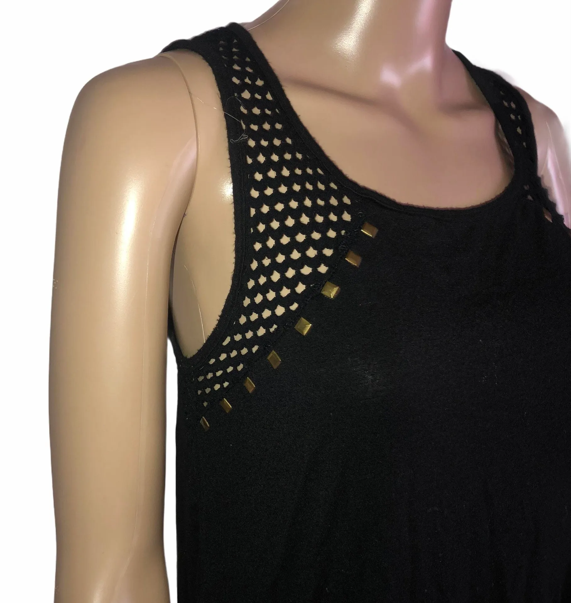 Fishnet Studded Tank Top - Image 4
