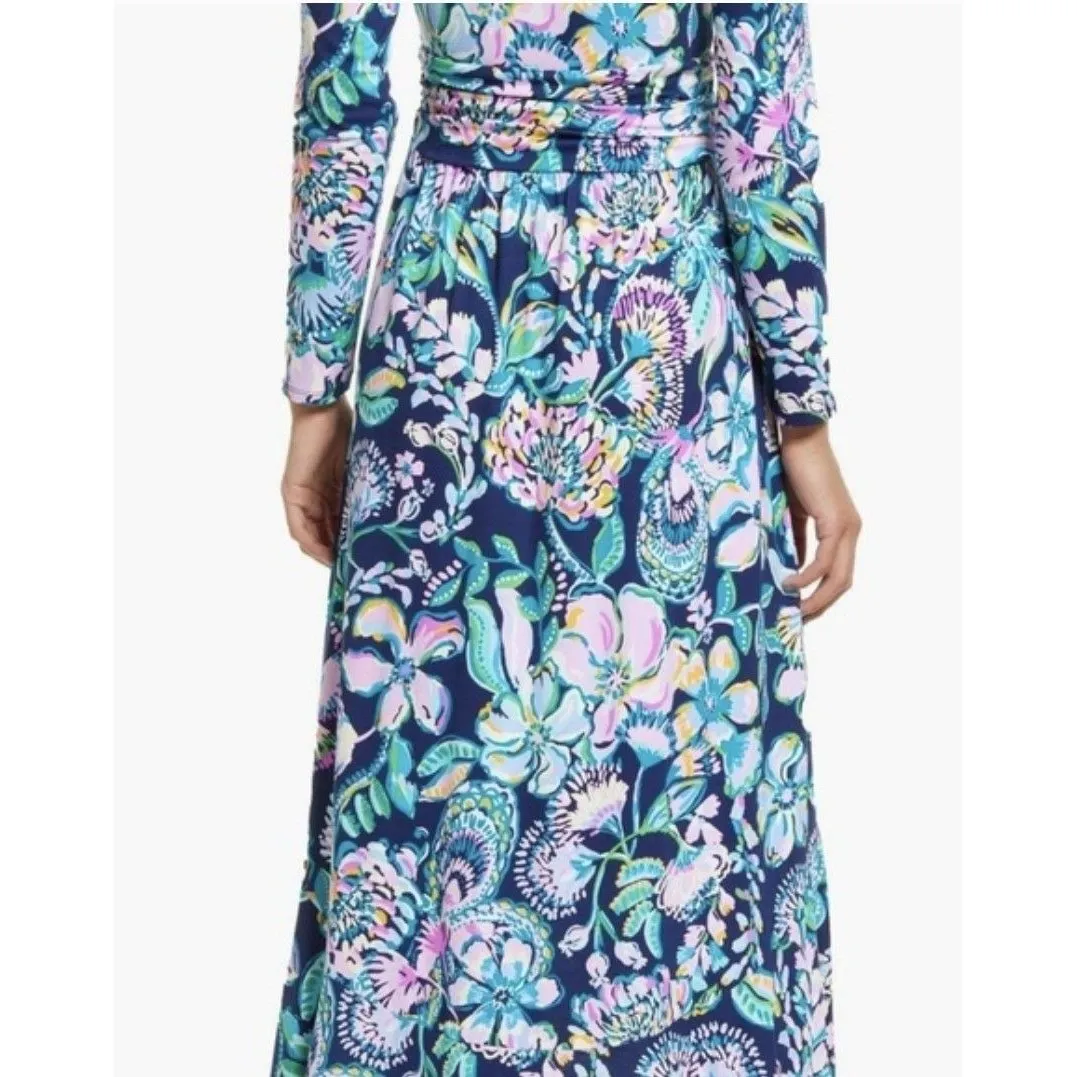 LILLY PULITZER Montague Maxi Dress High Tide Navy She’s Got Sol MSRP $228 Size M - Image 2