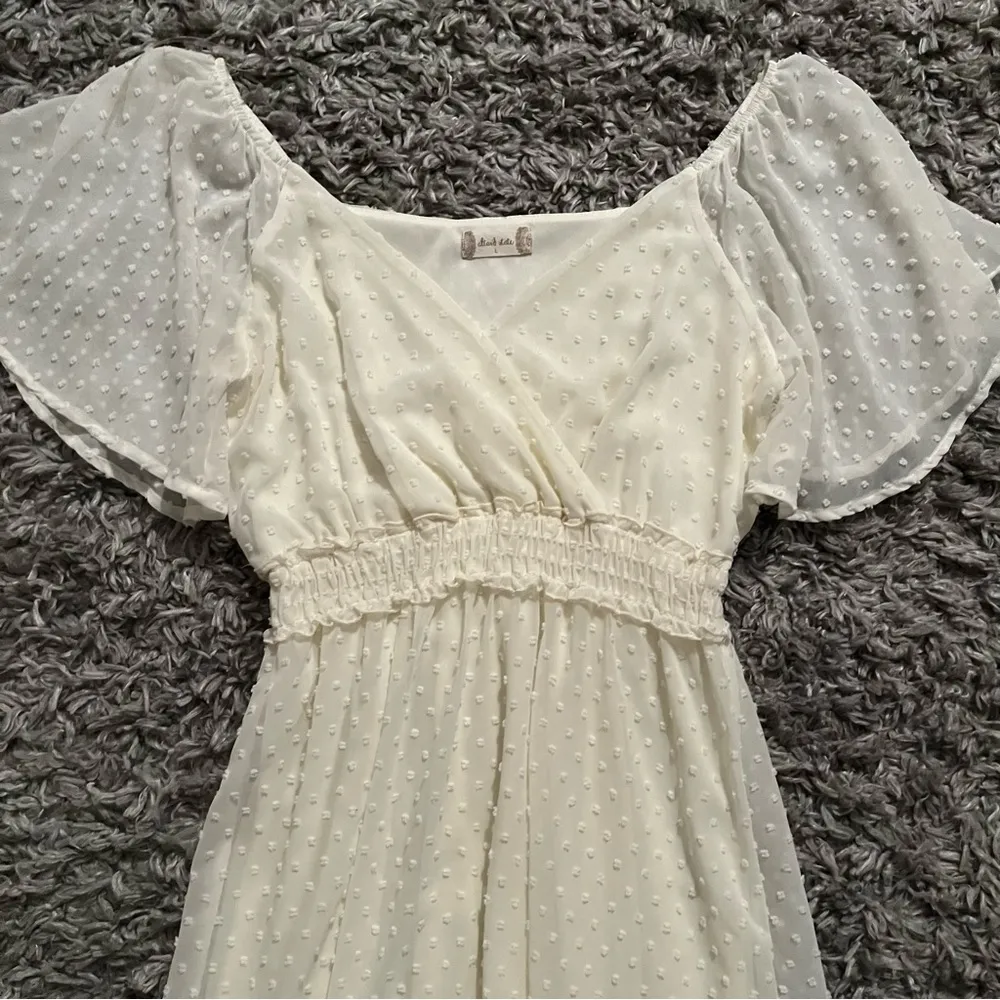 Altard state white lace dress size large - Image 2