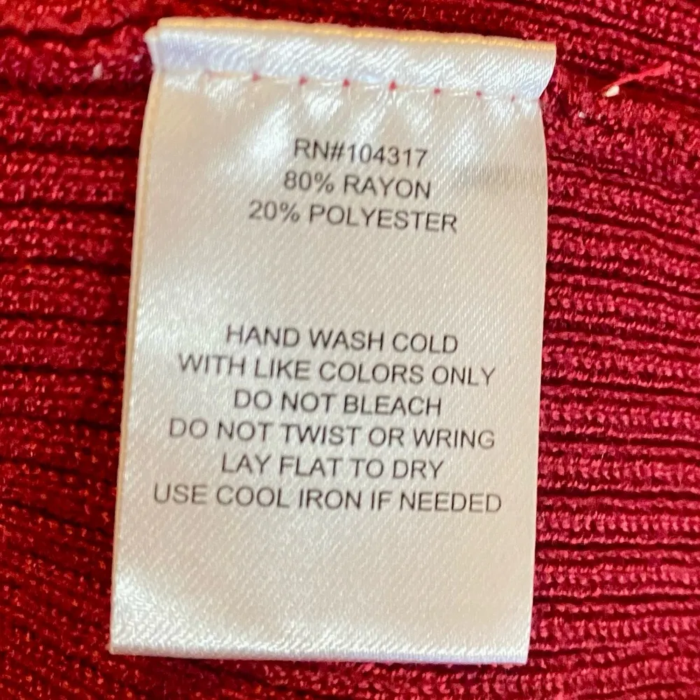 Jamie & Layla Striped Sporty Mock Neck Sweater Red Size 1X - Image 4