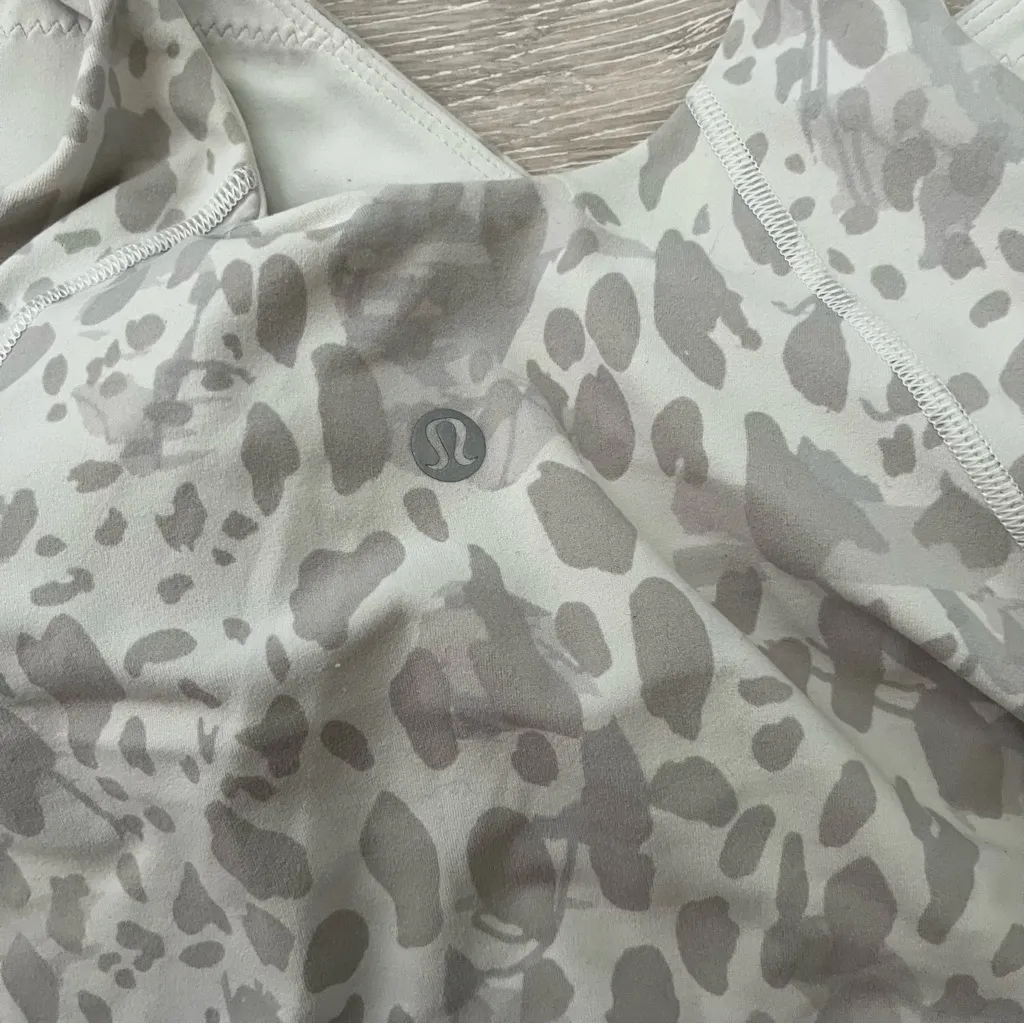 Lululemon Gray Leopard Print Tank Top - Image 2