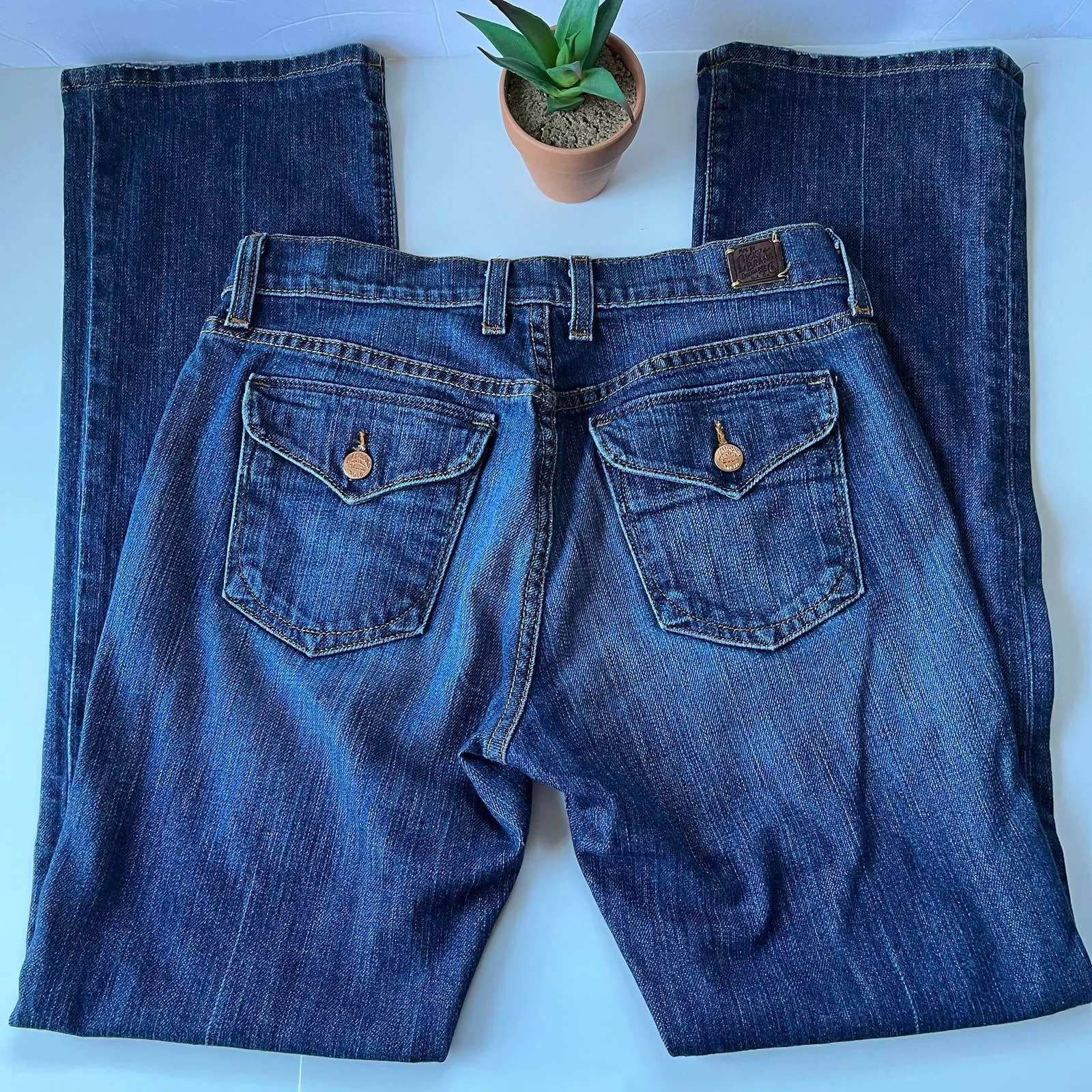 Lucky Brand Classic Rider Bootcut Jeans Womens Size 4 Medium Wash Made in USA - Image 6