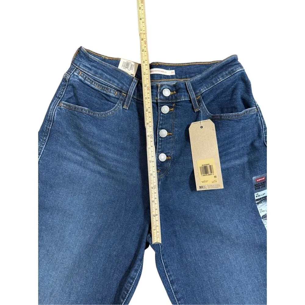NEW Levi’s Mile High Cropped Wide Leg Jeans Sz 30 Womens - Image 9