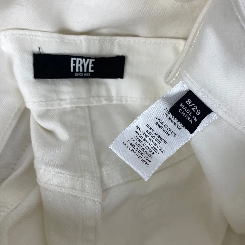 Frye  White Bootcut High Rise Jeans 8 29 - Image 6