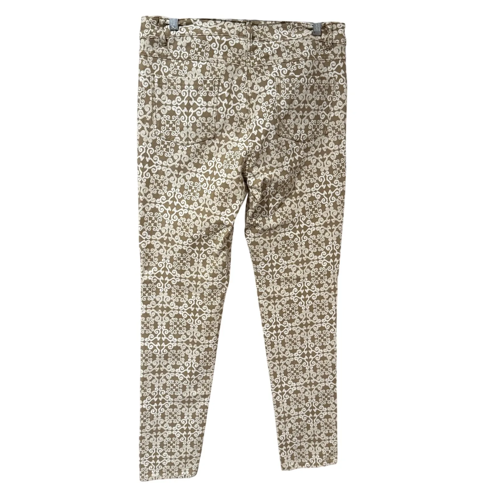 J McLaughlin Patterned Pants Jeans‎ Tan White Size 8 - Image 4