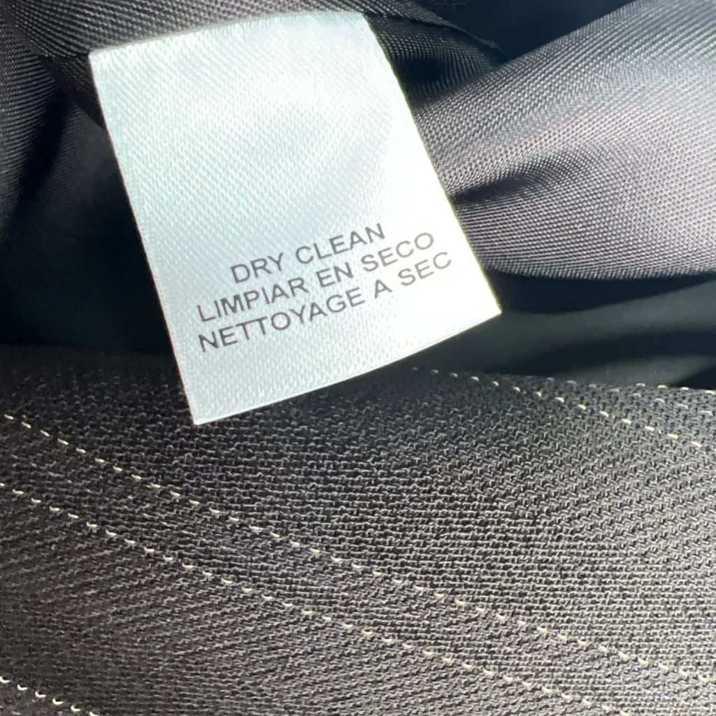 Ann Klein Suit Set Sz 14P Brown Pin Stripe Blazer and Lined Pants Trousers - Image 8