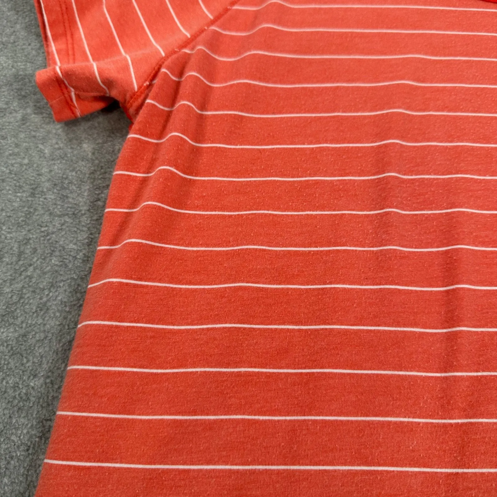 Kuhl Striped Pocket Tee Shirt Women's Large Orange CoolPlus Short Sleeve *Worn - Image 4