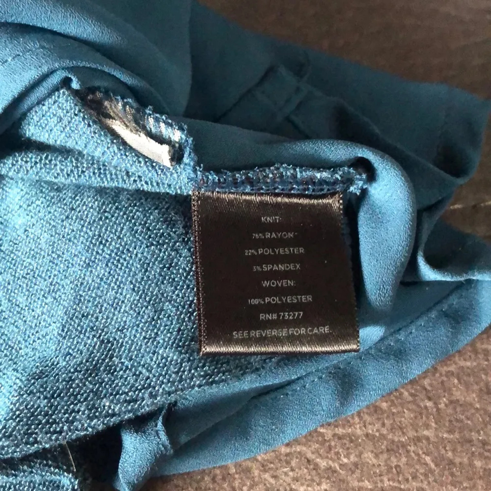 SIMPLY VERA VERA WANG Blue/Green Tunic Top Size L - Image 6