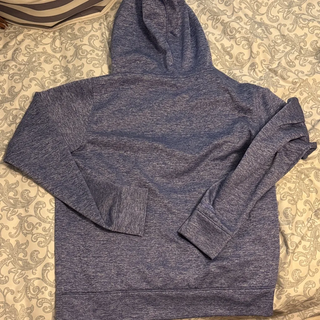 Under Armour Blue Hoodie with Pink Logo - Image 2