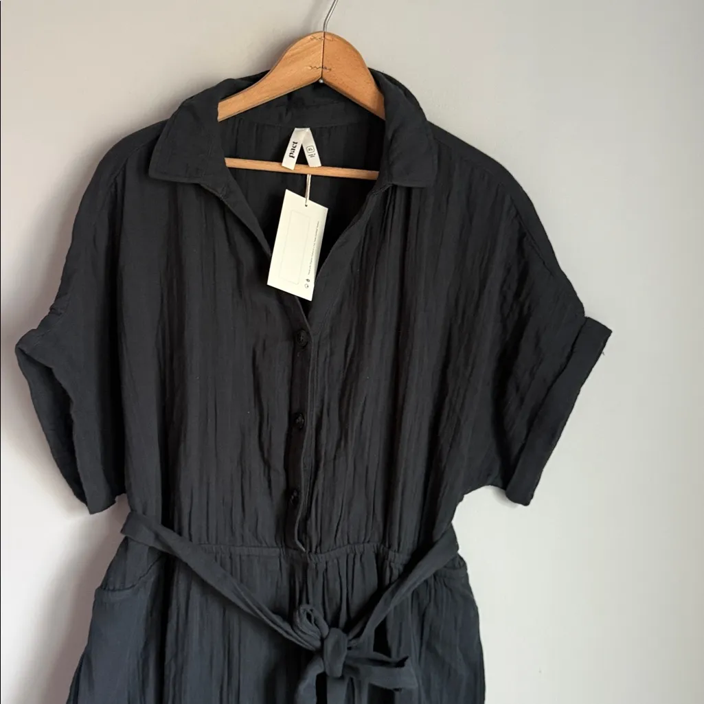 NEW Pact Coastal Double Organic Cotton Gauze Jumpsuit XL - Image 4