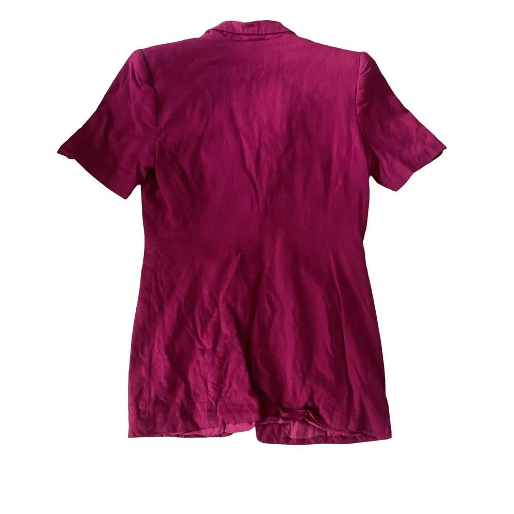 Chaus Linen Blend Skirt Suit Pink Size 6 - Image 7