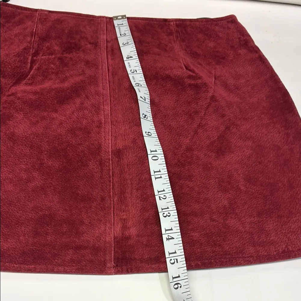 BlankNYC Elegant Burgundy Mini Skirt Red Size 29 - Image 9