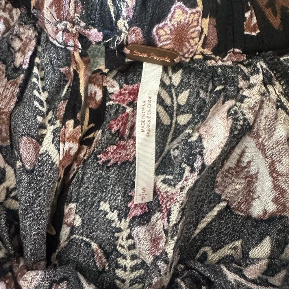 Free People Pretty And Free Black Floral Print Romper - Image 4