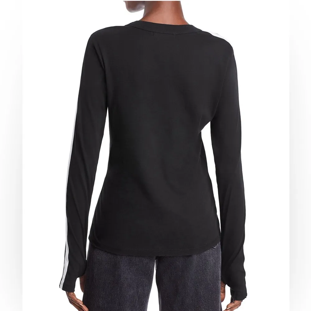 n:philanthropy Caia Striped-Sleeve Tee Long Sleeve, Size S New w/Tag - Image 5