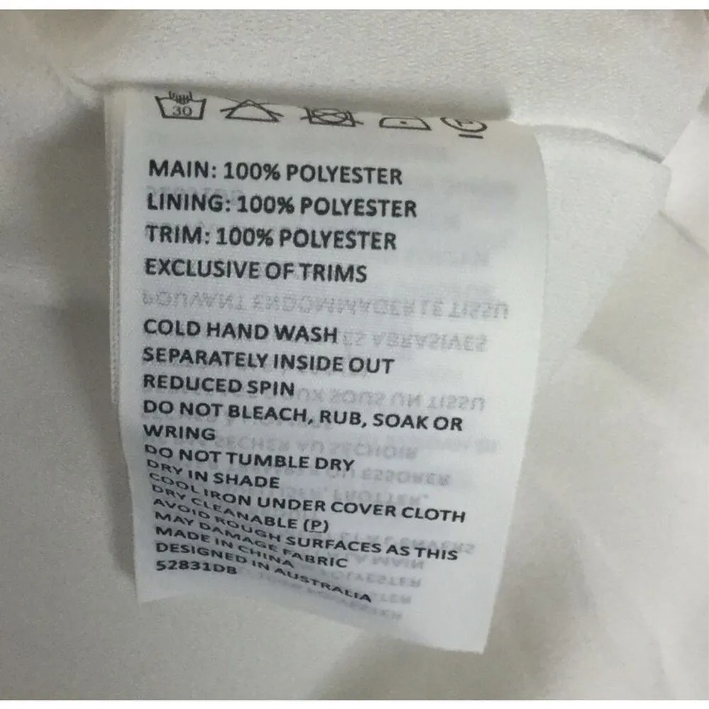 Bardot Reese White Floral Crochet Lace Dress Size 10 Party Dress‎ Up Black White - Image 16