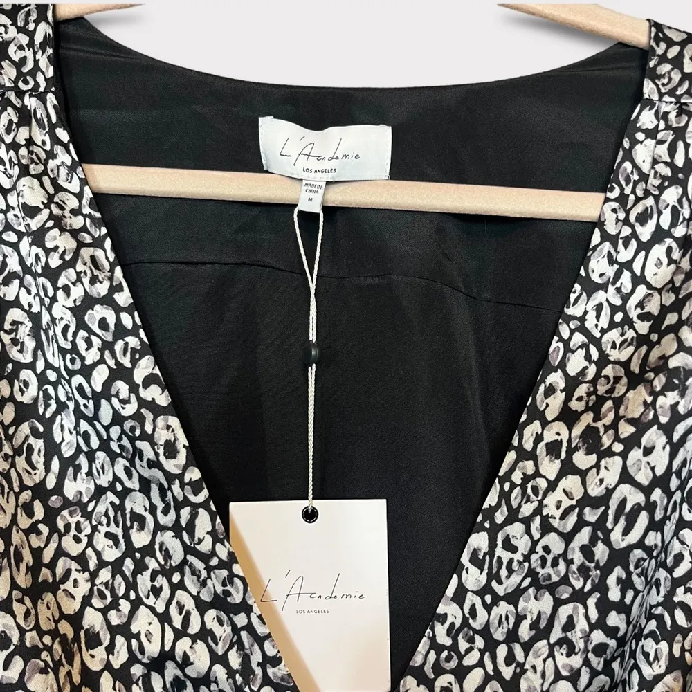 L’Academie Revolve The Joyce Mini Dress in Abstract Cheetah Size Medium NWT - Image 6