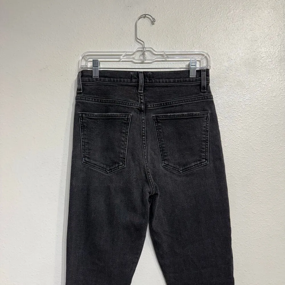 AGOLDE Black Washed Pinch Waist High Rise Skinny Jeans Sz 26 - Image 9