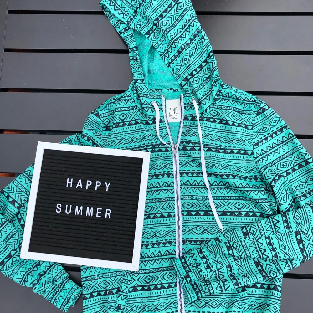 NEW ZINE medium without tags turquoise tribal win… Blue - Image 5