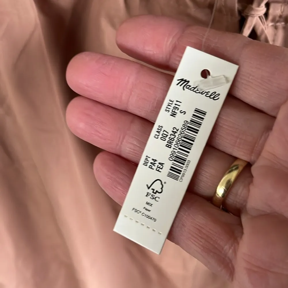 NWT Madewell Poplin Flutter Sleeve Pintuck Dress Size Small - Image 7