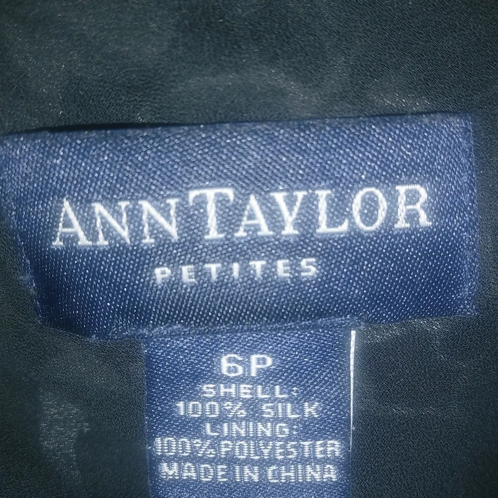 Ann Taylor 6 Silk Sleeveless Summer Sheath Dress in Black White Floral - Image 8