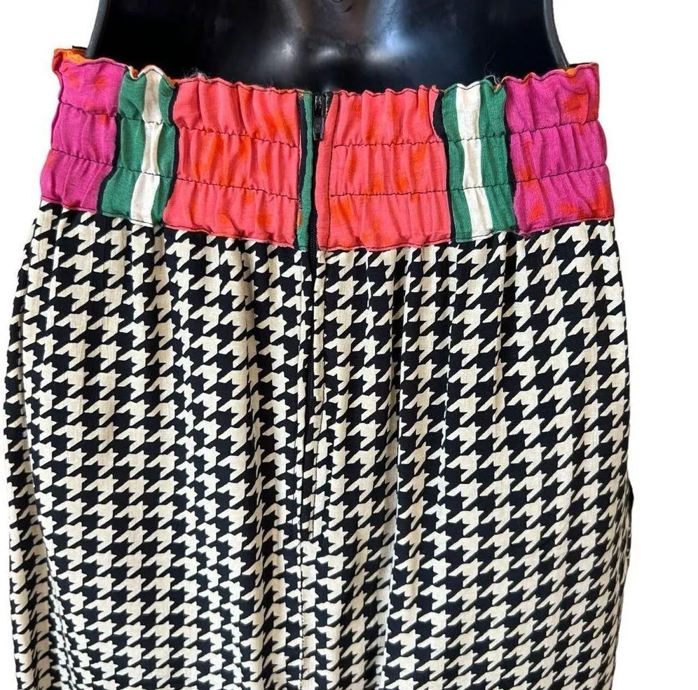 Vintage 80’s Platinum Dorothy Schoelen Retro Houndstooth 2PC Skirt Suit Black Size M - Image 12