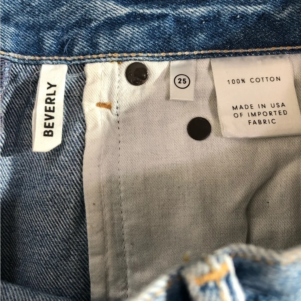 GRLFRND Beverly Distressed Light Blue Bermuda Shorts 25 - Image 6