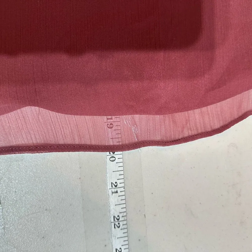 NWT BCBGeneration Tiered Bell Long Sleeve‎ Blouse Size XXS Purple Burgundy - Image 13