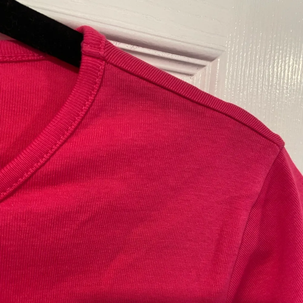 NWOT J. Crew Size XXL Perfect Fit Tee Shirt Short Sleeve Cotton Crew Bright Pink - Image 3