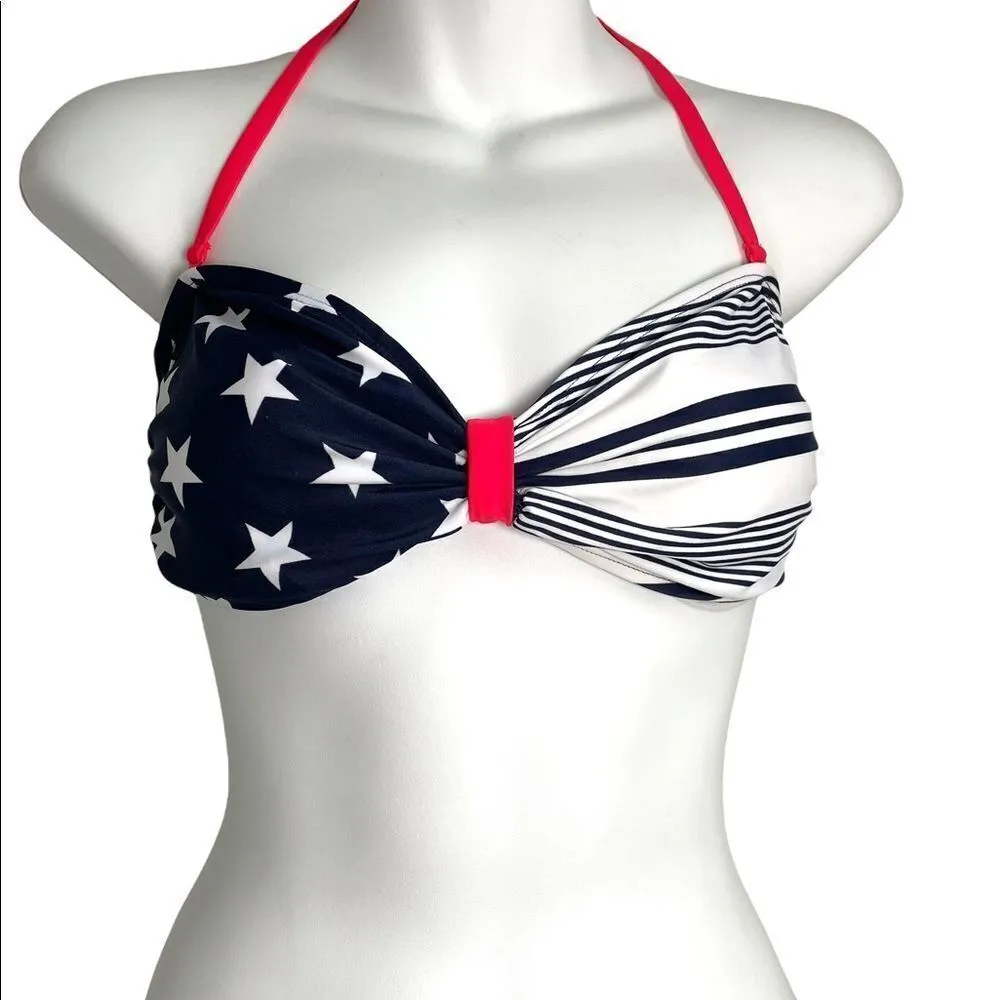 Old Navy Stars Stripes Bikini Set Junior Medium Red White Blue Summer Re… - Image 10