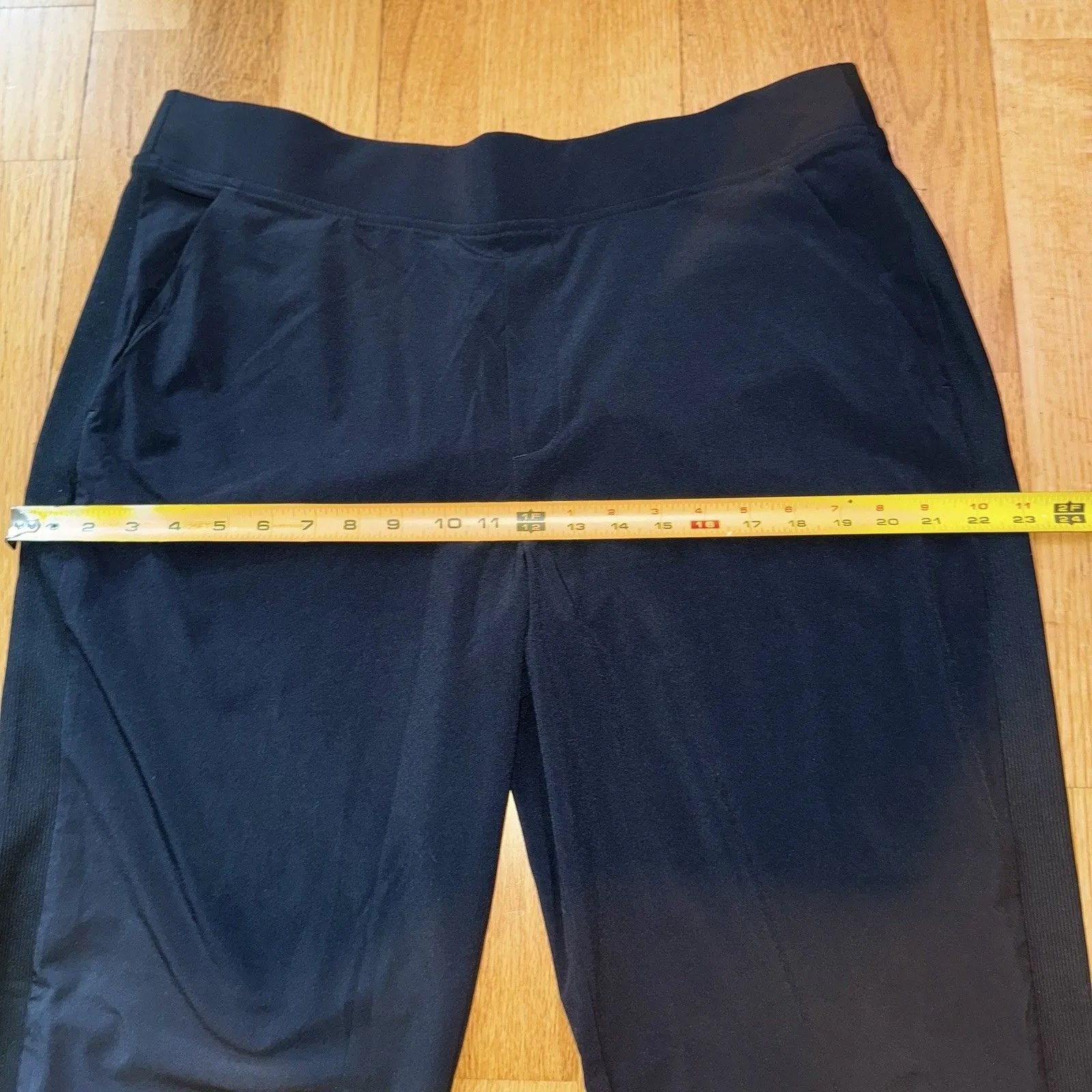 Athleta Brooklyn Mid Rise Ankle Pant Black 16 Stretch Preppy Work Travel Ribbed - Image 6