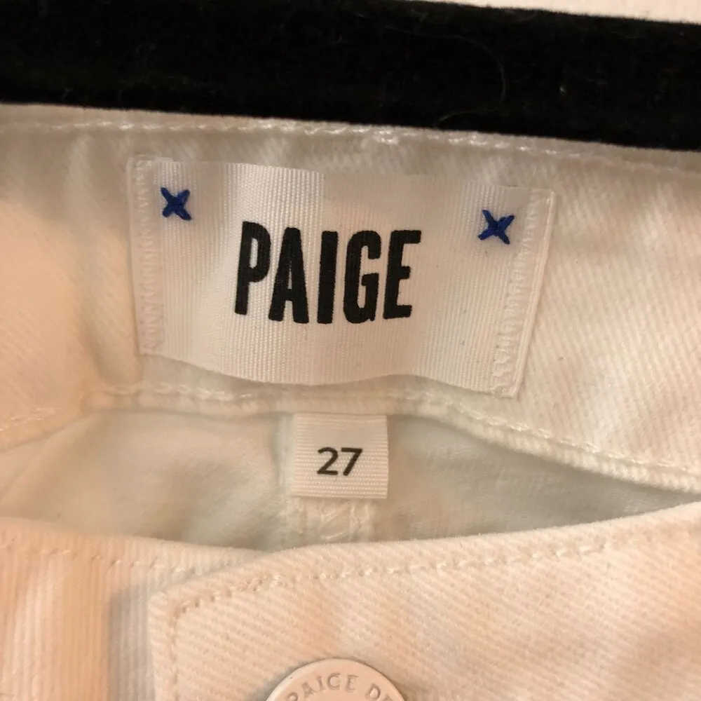 Paige Womens Skyline Ankle Peg Jeans Crisp White Denim Size 27 - Image 4