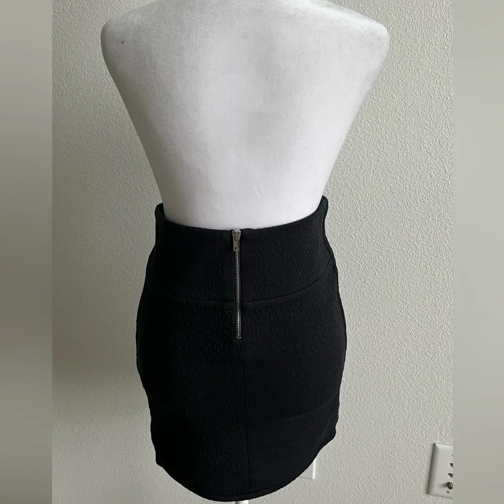 IRO Black Ruched Pencil Mini Skirt - Image 7