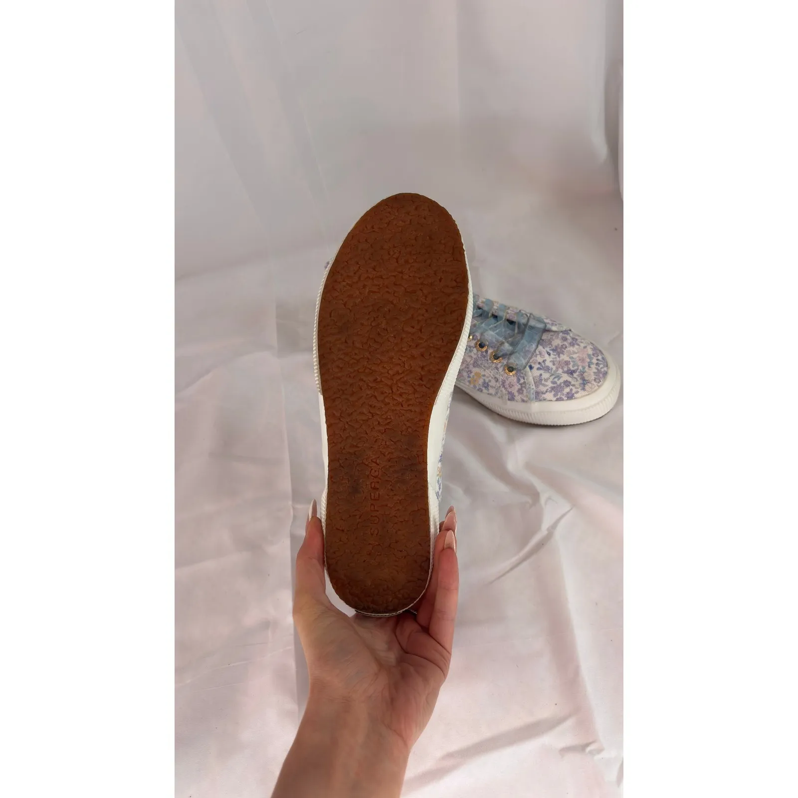 $130 NWOT LoveShackFancy x Superga 2750 Floral Sneakers Women 39.5 - Image 7