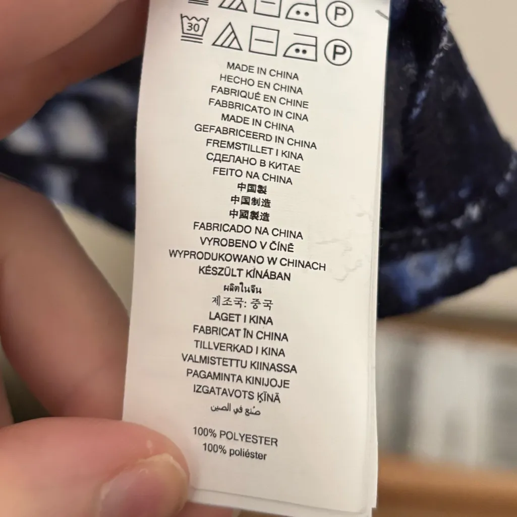 MICHAEL Michael Kors Off-Shoulder Blue Abstract Top - Image 6