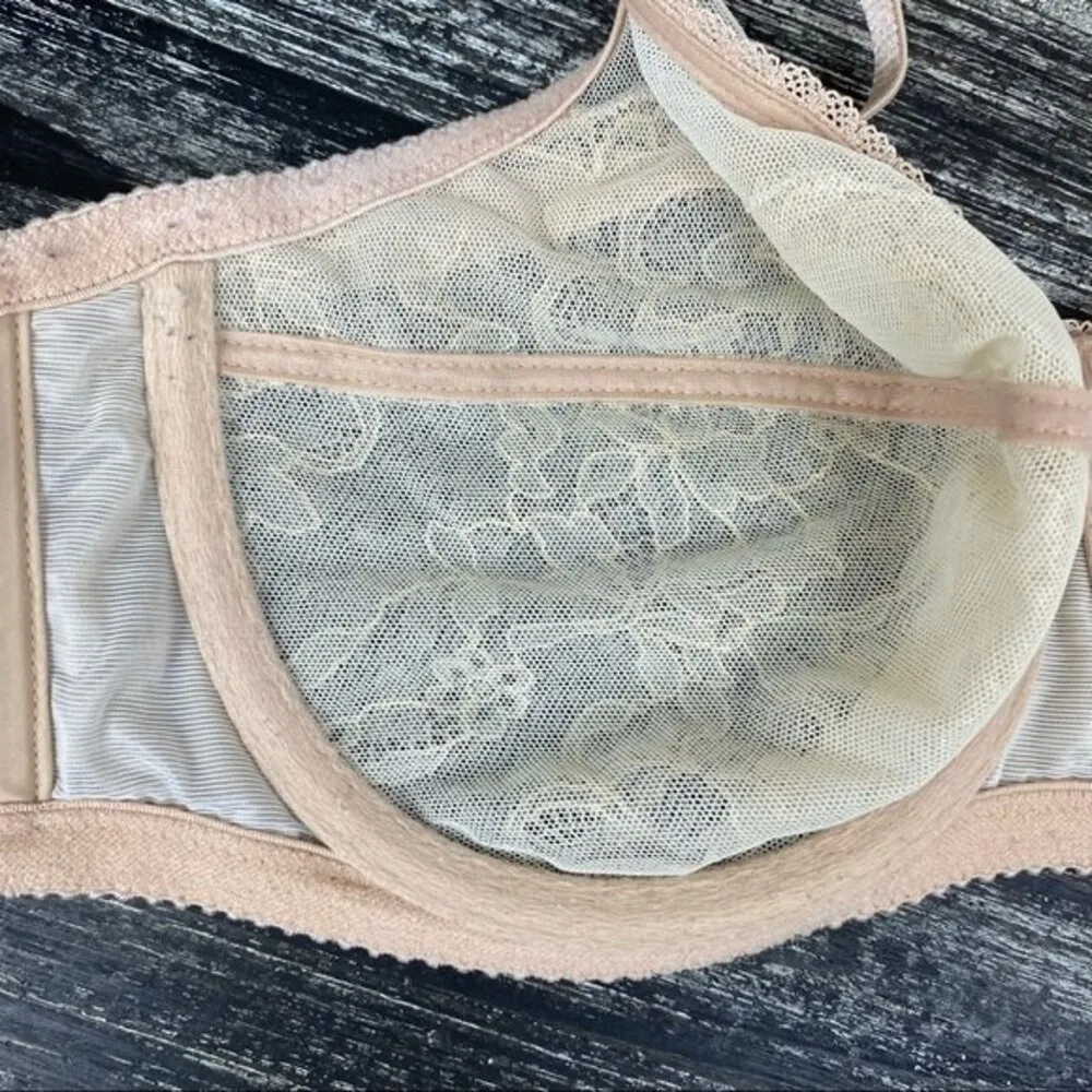 Wacoal Nude #855186 Underwire Unlined Lace Bra 34D - Image 4