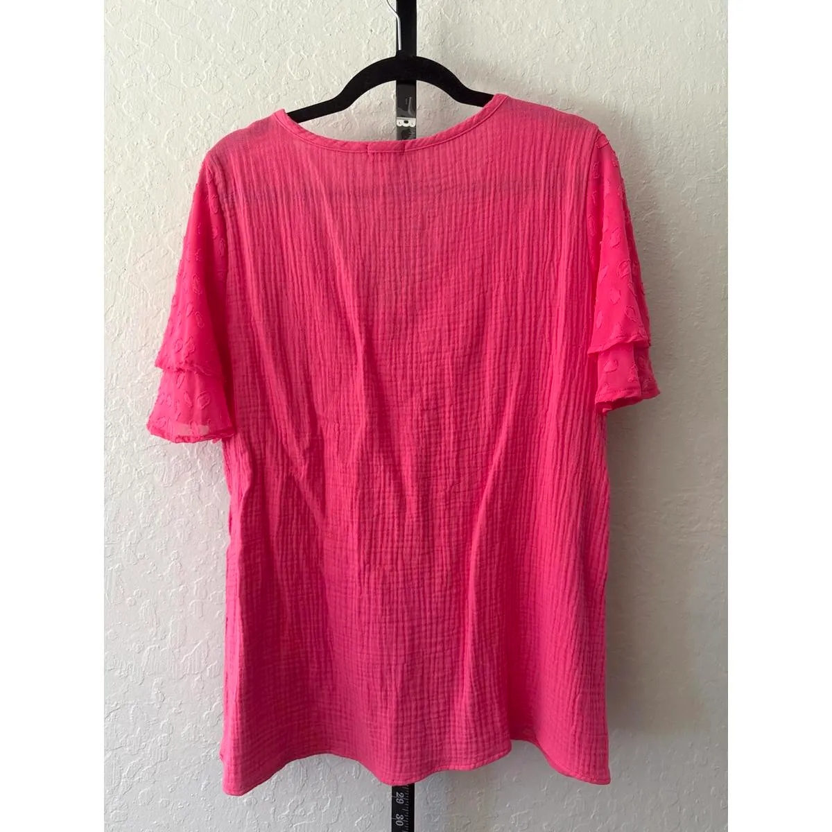 Bibi Pink Short Sleeve V - Image 4